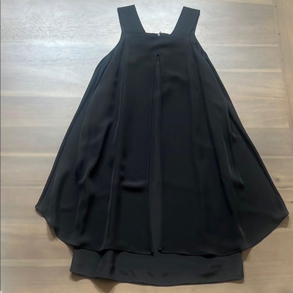 Theory Black Asymmetrical Tiered Cocktail Dress size 0
